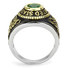 Load image into Gallery viewer, π Army Green Stone Ring | Two-Tone Gold IP Stainless Steel | Women & Men