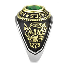Load image into Gallery viewer, π Army Green Stone Ring | Two-Tone Gold IP Stainless Steel | Women & Men
