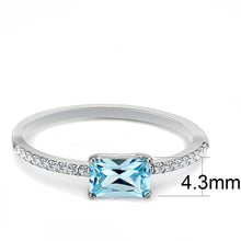 Load image into Gallery viewer, Petite Aquamarine Emerald-Cut Ring | March Birthstone