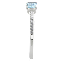 Load image into Gallery viewer, Petite Aquamarine Emerald-Cut Ring | March Birthstone