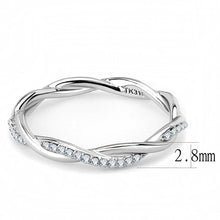 Load image into Gallery viewer, MT ad 240 Dainty Twist Crystal Stacking Ring - High polished Stainless Steel (no plating)