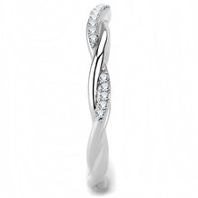 Load image into Gallery viewer, MT ad 240 Dainty Twist Crystal Stacking Ring - High polished Stainless Steel (no plating)
