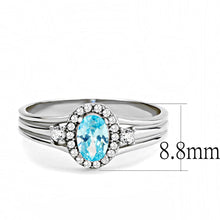 Load image into Gallery viewer, Petite Aquamarine Halo Ring – March Birthstone