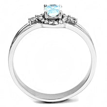 Load image into Gallery viewer, Petite Aquamarine Halo Ring – March Birthstone