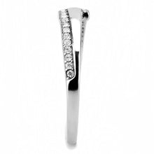 Load image into Gallery viewer, Crossover Sparkle Band Ring - Clear Crystals - Stainless Steel