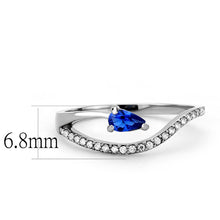 Load image into Gallery viewer, Sapphire Pear-Shaped Crystal Swirl Ring – September Birthstone