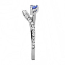 Load image into Gallery viewer, Sapphire Pear-Shaped Crystal Swirl Ring – September Birthstone