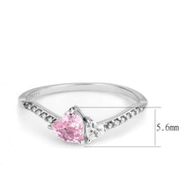 Load image into Gallery viewer, Pink & Clear Hugging Hearts Ring – Stainless Steel
