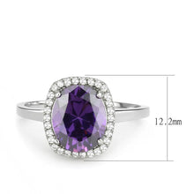 Load image into Gallery viewer, Oval Amethyst Crystal Halo Ring – February Birthstone