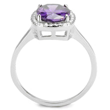 Load image into Gallery viewer, Oval Amethyst Crystal Halo Ring – February Birthstone