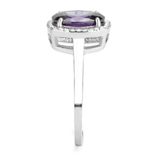 Load image into Gallery viewer, Oval Amethyst Crystal Halo Ring – February Birthstone