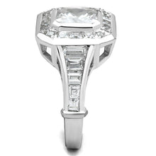 Load image into Gallery viewer, Sterling Silver Cushion-Cut Halo Crystal Ring