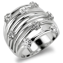 Load image into Gallery viewer, Modern Floral Crystal Statement Ring