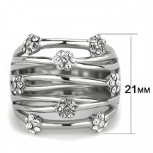 Load image into Gallery viewer, Modern Floral Crystal Statement Ring