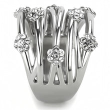 Load image into Gallery viewer, Modern Floral Crystal Statement Ring