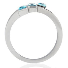 Load image into Gallery viewer, Sea Blue Three-Stone Ring – March Birthstone