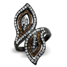 Load image into Gallery viewer, Smoky Quartz Crystal Ring – Black Stainless Steel