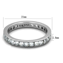 Load image into Gallery viewer, Princess-Cut Clear Crystal Eternity Band – April Birthstone