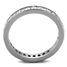 Load image into Gallery viewer, Princess-Cut Clear Crystal Eternity Band – April Birthstone