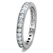 Load image into Gallery viewer, Princess-Cut Clear Crystal Eternity Band – April Birthstone