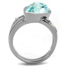 Load image into Gallery viewer, Light Blue Teardrop Crystal Ring – March Birthstone