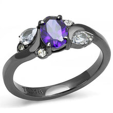 Load image into Gallery viewer, Amethyst & Clear Teardrop Crystal Ring – February Birthstone