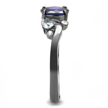 Load image into Gallery viewer, Amethyst & Clear Teardrop Crystal Ring – February Birthstone