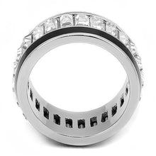 Load image into Gallery viewer, Emerald-Cut Crystal Double Onyx Band Ring