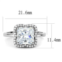 Load image into Gallery viewer, Clear Cushion-Cut Halo Ring – April Birthstone