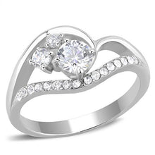 Load image into Gallery viewer, Clear Crystal Cluster Ring – Stainless Steel | April Birthstone