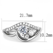 Load image into Gallery viewer, Clear Crystal Cluster Ring – Stainless Steel | April Birthstone