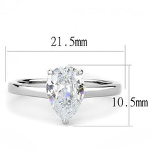 Load image into Gallery viewer, Pear-Shaped Clear Crystal Ring – April Birthstone