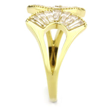 Load image into Gallery viewer, Clear Baguette Crystal Ring – Gold-Tone Stainless Steel