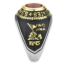 Load image into Gallery viewer, ❤️ U.S. Marines Red Stone Ring | Two-Tone Gold IP Stainless Steel | Women & Men