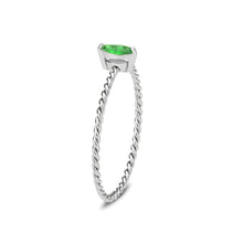 Load image into Gallery viewer, Petite Peridot Oval Crystal Ring – August Birthstone