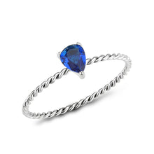 Load image into Gallery viewer, MT 2683 💙 Montana Blue Solitaire Stainless Steel Ring | The Ring Lady