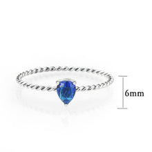 Load image into Gallery viewer, MT 2683 💙 Montana Blue Solitaire Stainless Steel Ring | The Ring Lady