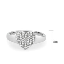 Load image into Gallery viewer, Clear Crystal Heart Ring – April Birthstone