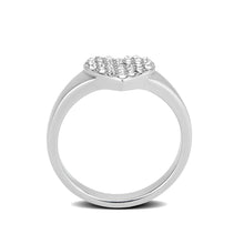 Load image into Gallery viewer, Clear Crystal Heart Ring – April Birthstone