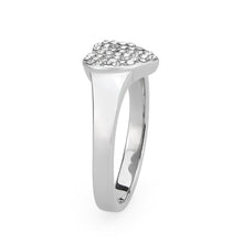 Load image into Gallery viewer, Clear Crystal Heart Ring – April Birthstone