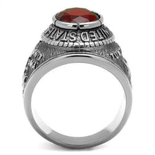 Load image into Gallery viewer, MTA 307414 Men's U.S. Marines stainless steel ring - High Polished Finish with Red Crystal Newest