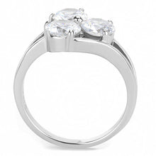 Load image into Gallery viewer, MT 0343 Brilliant Three-Stone Clear CZ Ring -- High Polished Stainless Steel/Elegant Classic Sparkle