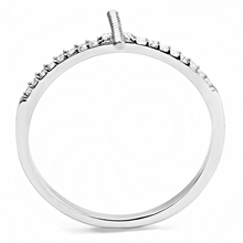 Load image into Gallery viewer, Clear AAA CZ Solitaire Ring – High Polished Stainless Steel – The Ring Lady