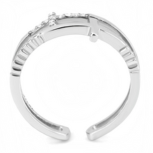 Load image into Gallery viewer, MT ad 913 - Cross Ring - Two Crosses One Plain and One with Crystals Newest Cuff Style
