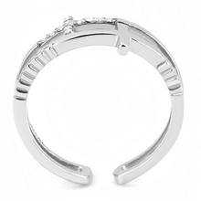 Load image into Gallery viewer, Sparkling Cross Cuff CZ Stainless Steel Ring