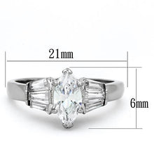 Load image into Gallery viewer, Marquise & Baguette Clear Crystal Ring – April Birthstone
