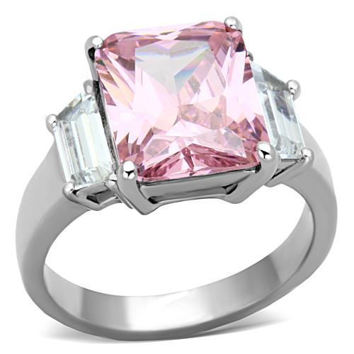 MT4221 - Pink Ice/Tourmaline Crystal Clear Baguettes October Birthstone Newest