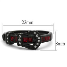 Load image into Gallery viewer, Ruby Red Crystal Western Belt Buckle Ring – July Birthstone