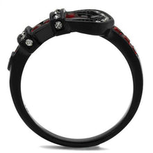 Load image into Gallery viewer, Ruby Red Crystal Western Belt Buckle Ring – July Birthstone