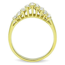 Load image into Gallery viewer, Gold-Tone Clear Crystal Pyramid Ring – April Birthstone